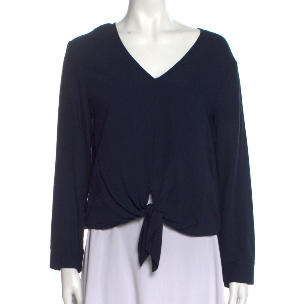 Jenni Kayne long Sleeve v neck tie Top